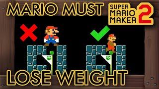 Super Mario Maker 2 - Mario Must Lose Weight to Beat This Level