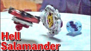 Beyblade Burst Hell Salamander slow motion battle Review