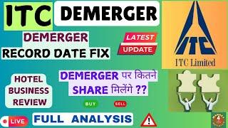 ITC Fixed Record Date for Demerger of Hotel Business I ITC Share latest news #itc @Market4Retails