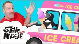 The Wheels on the Ice Cream Truck with Steve and Maggie | Cars for Kids | Wow English TV