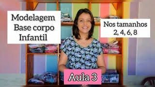 Como fazer Molde Base do Corpo  Infantil. Fácil de fazer Modelagem e Costura