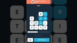 Wordbrain 2 Word Ace Insects and Bugs Level 3 Walkthrough