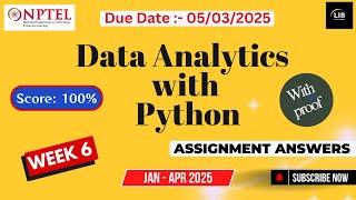 Data Analytics with Python NPTEL week 6 assignment answers | Jan 2025 | Learn in brief