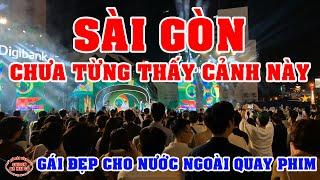 SÀI GÒN CHƯA TỪNG THẤY CẢNH NÀY GÁI ĐẸP ở PHỐ ĐÈN ĐỎ cho KHÁCH TÂY QUAY PHIM THOẢI MÁI