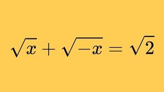 Solving A Nice Radical Equation