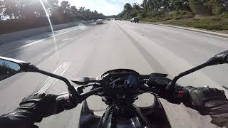 First Time on the Kawasaki Z650 with a Passenger and we went on the freeway! | Beginner | POV