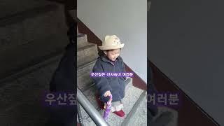 신사숙녀의 우산 0219 #35months #toddlers #겨울아이 #등원룩 #언발란스  #대화의기술 #shorts