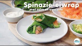 Ei-wrap met spinazie en gerookte zalm – #recept – Allerhande