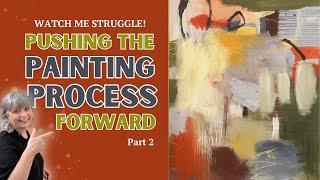 Abstract Art Demo in Acrylics: The Painting Process (Part 2)