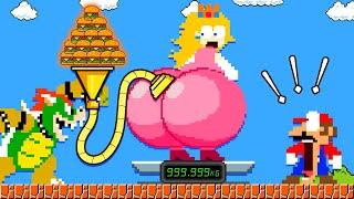 Super Mario Bros: Mario Vs  Peach IDEAL BUTT Super Sized Maze Escape | Game Animation