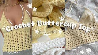 crochet buttercup top relaxed tutorial | crochet summer tops 