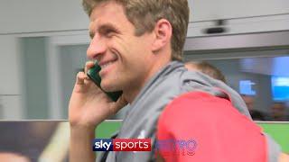 Thomas Muller hilariously uses his passport as a phone to avoid reporters