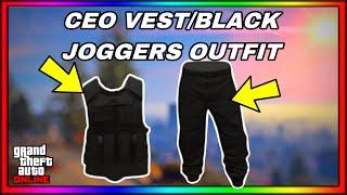 GTA 5 ONLINE - EASY HOW TO GET CEO VEST WITH BLACK JOGGERS OUTFIT TUTORIAL (NO MOC)