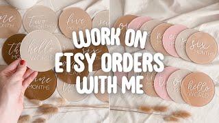 Behind The Scenes Of An Etsy Shop | Making Baby Milestones And More! 