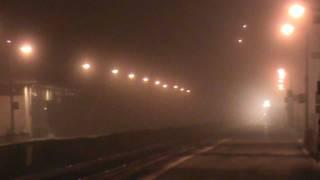 Ghost trains through the fog in Kingston ON with x1sspic