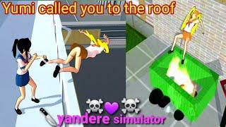 Yumi called you to the rooftop yandere simulator in sakura school simulator