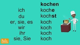 Deutsch lernen A1 | Verben im Präsens konjugieren