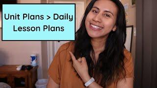 More Time on Unit Plans, Less on Daily Lesson Plans #formerteacher #teachforamerica