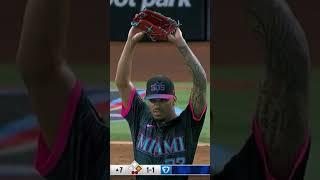 Dane Myers makes an incredible catch to save the #Marlins lead! #Miami #MLB