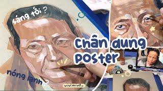 Nóng lạnh, sáng tối trên Chân dung poster || vivi mint