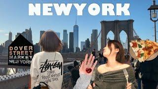 NYC VLOG 뉴욕인턴과 대학원생의 여행 ‍️ 뉴욕쇼핑(소호.도버스트릿마켓.스투시.샌디리앙) 뉴욕맛집(피자.베이글.갤러거스테이크.르뱅) 브루클린 알라딘뮤지컬 서진의 뉴욕뉴욕