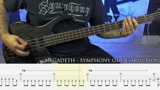 MEGADETH - Symphony of Destruction [BASS COVER + TAB]