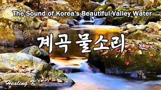 4k 계곡 물소리 ASMR | The Sound of Korea's Beautiful Valley Water | Relaxing Nature Healing