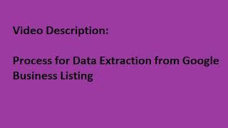 Extract Data Using Google Map Data Extractor Final