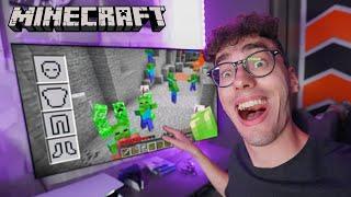 KOPALNIA BEZ ZBROI CHALLENGE w MINECRAFT NA TELEWIZORZE!