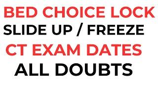 BED EXAM 2025 I RESULT OUT I CHOICE LOCKING I SLIDE UP I CT EXAM DATES I BY LAXMIDHAR SIR I