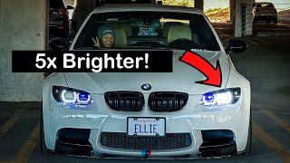 E92 M3 Xenon to LED Conversion Low Beams D1S Bulb Install E90 E93 Headlight Fix | LasFit Review