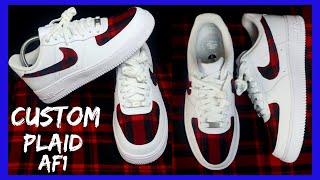 NIKE AIR FORCE 1 CUSTOM | PLAID AF1( EASY) 2021