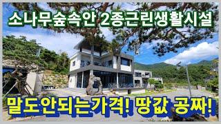 청도군 각북면 소나무 숲속안 주택수제외 되는 제2종근린생활시설 허가필 건물값도 안되게 법원경매로 나왔어요