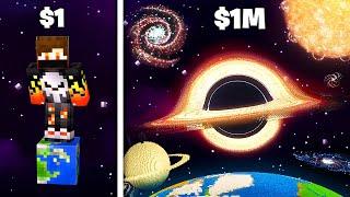 $1 vs $10,00,000 Million Planet in space BUILD BATTLE