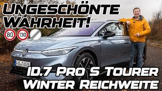 2024 VW ID.7 Pro S Tourer | Wie viel Reichweite bleibt im Winter?! | 1000 KM Verbrauchstest