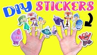 Inside Out 2 Movie DIY How to Make Stickers! Easy Homemade Crafts