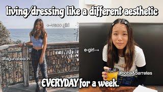 living/dressing like a different aesthetic everyday for a week | Vanessa Nagoya