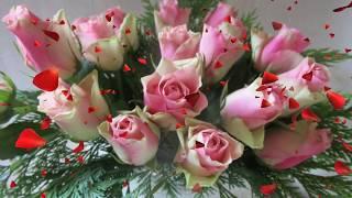 Happy New Year with Flowers