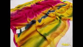 colourful siroski work saree