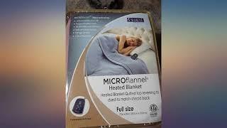 Thermee Micro Flannel Electric Blanket with Sherpa, Slate Grey, Twin review