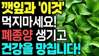 깻잎 절대로 함께 먹지마세요! 폐에 종양이 생깁니다! 깻잎과 같이 먹으면 안되는 음식과 깻잎효능, 보약보다 좋은 최고의 레시피