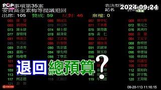 2024-09-24【POP撞新聞】黃暐瀚談「退回總預算？」