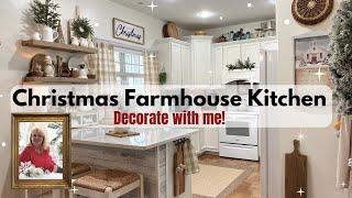 2024 CHRISTMAS FARMHOUSE KITCHEN DECORATE WITH ME NEUTRAL HOME DECOR