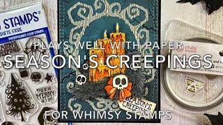 Season's Creepings - Whimsy Stamps and Chibitronics Insta Hop