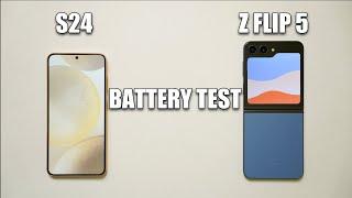 Z Flip 5 VS Galaxy S24 BATTERY TEST!