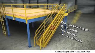 Cubic Steel Mezzanine Animated Design Options Video from DACO