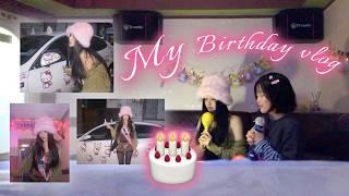 A Cozy but Trendy Korean Girls' Birthday Vlog  | Birthday Gifts Unboxing, Kitty Cafe, Karaoke