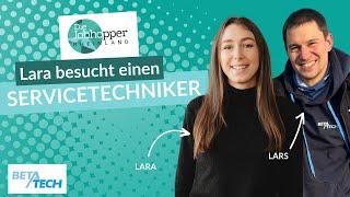 Jobhopper 2023: Lara besucht einen Servicetechniker im Mobilfunk bei BetaTech