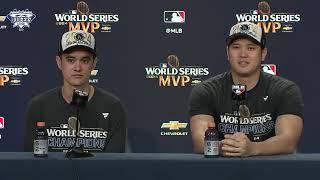 Shohei Ohtani on 1st World Series Title, Support from Team, Playoff Atmosphere