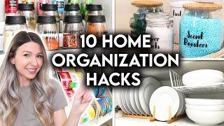 10 CLEVER HOME ORGANIZATION IDEAS + STORAGE HACKS